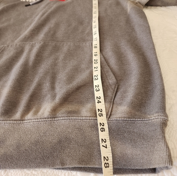 North Face Red Pullover Hoodie Size L - Picture 5 of 9